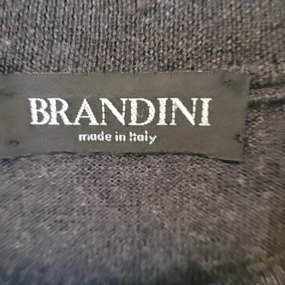 Brandini Made in Italy Extra Fine Merino Wool Mock Neck Sweater L - Picture 2 of 4